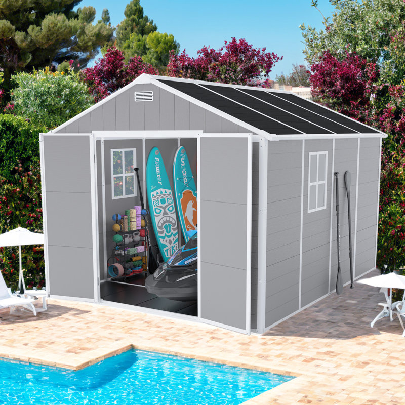 Rangement de rangement 8 * 8 pi - protégé, imperméable et spacieuse remise avec une bonne ventilation