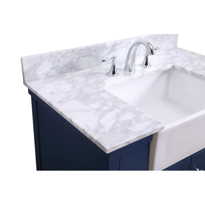 Ensemble de meuble-lavabo simple 36 po Lebrun, bleu