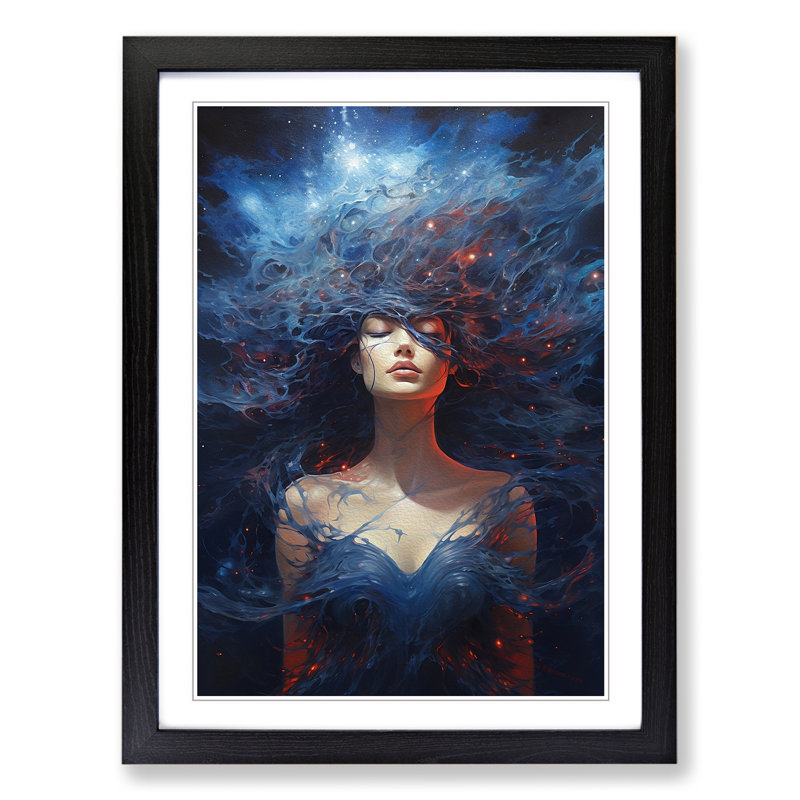 Single Picture Frame Print on Wood, Black Framed, 34cm H x 25cm W
