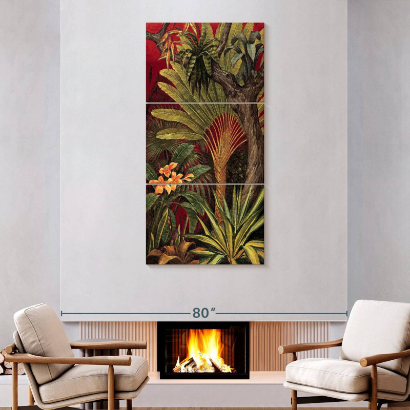 Bali Garden II, 75" H x 36" W