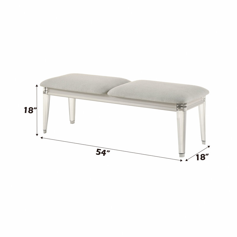 Banc gris clair et blanc perle