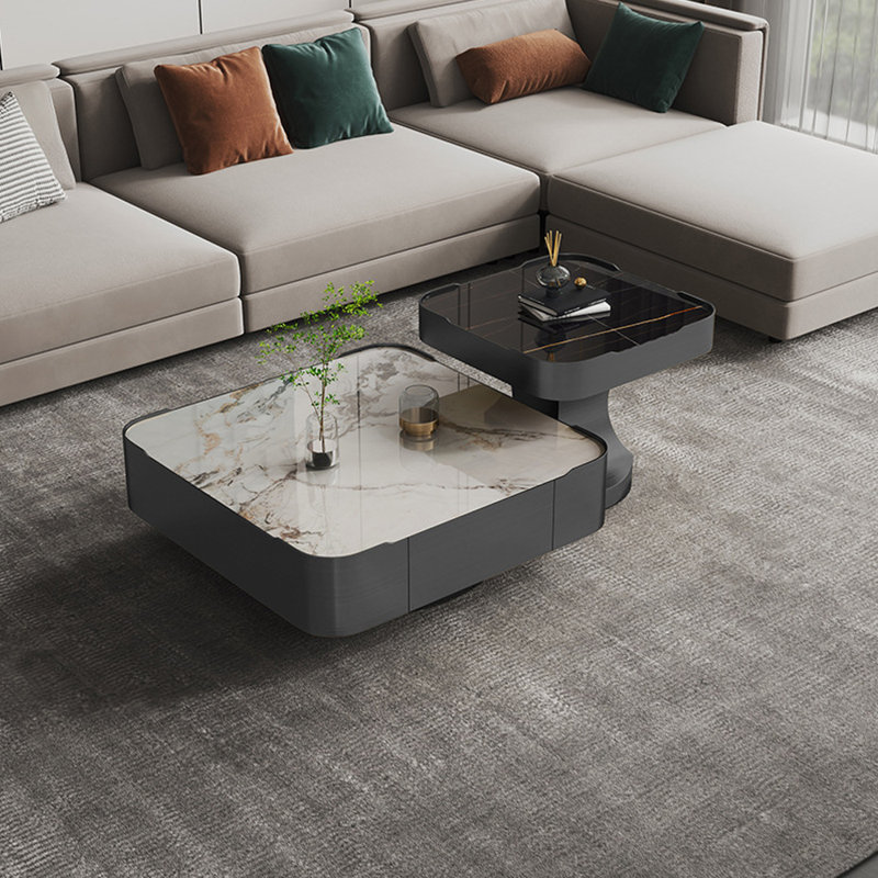 Ensemble de tables basses Italian Minimalist Rock, Noir, noir, noir, noir
