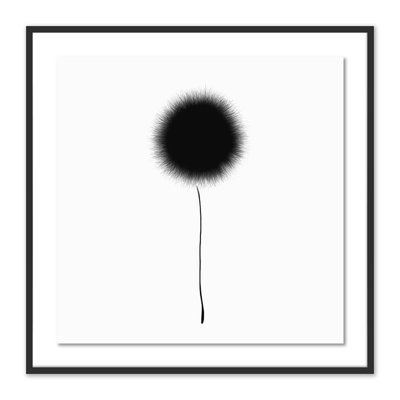 Black Dandelion Print by Aga Siguni Ciszewska