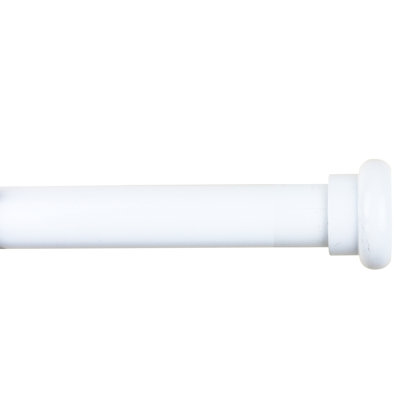 Maryama Polyresin Adjustable 1'' Single Curtain Rod