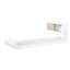 Mobilier de chambre à coucher pour lit simple avec tête de lit à finition blanche
