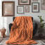 Couverture en sherpa de qualité supérieure mauve, bleu et orange-100514944