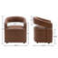 Chaise rembourrée Performance en tissu avec roulettes cachées-1231634092