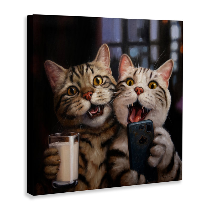 «Happy Selfie Cats» par Lucia Heffernan, H 36 po x l 36 po