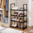 Shoe Rack, 2-Tier Shoe Storage Organizer, Metal Shoe Shelf, Holds 2-4 Pairs, Stackable For Closet, Entryway, Bedroom, 11.8 X 16.7 X 14.8 Inches-478922286-480929904