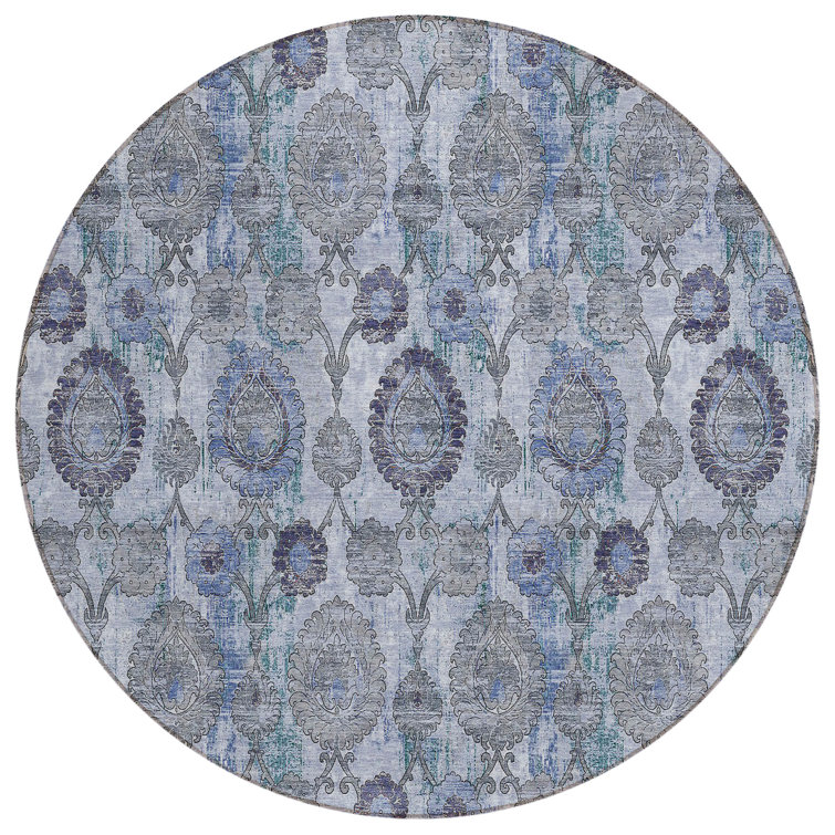Malchow Washable Damask Indoor / Outdoor Rug