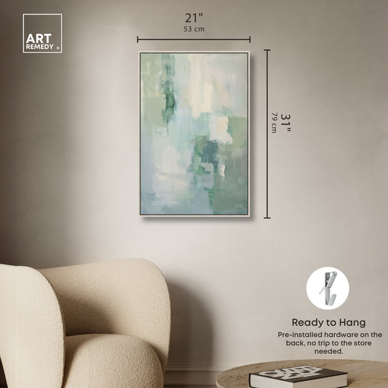 «Mossy Patch IV», reproduction d'art sur toile encadrée par Art Remedy, cadre argenté, 20 x 30, 31"H x 21"W, Silver Frame