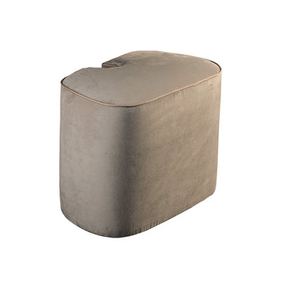 Repose-pieds ovale en velours de 19,69 po de large Tocador