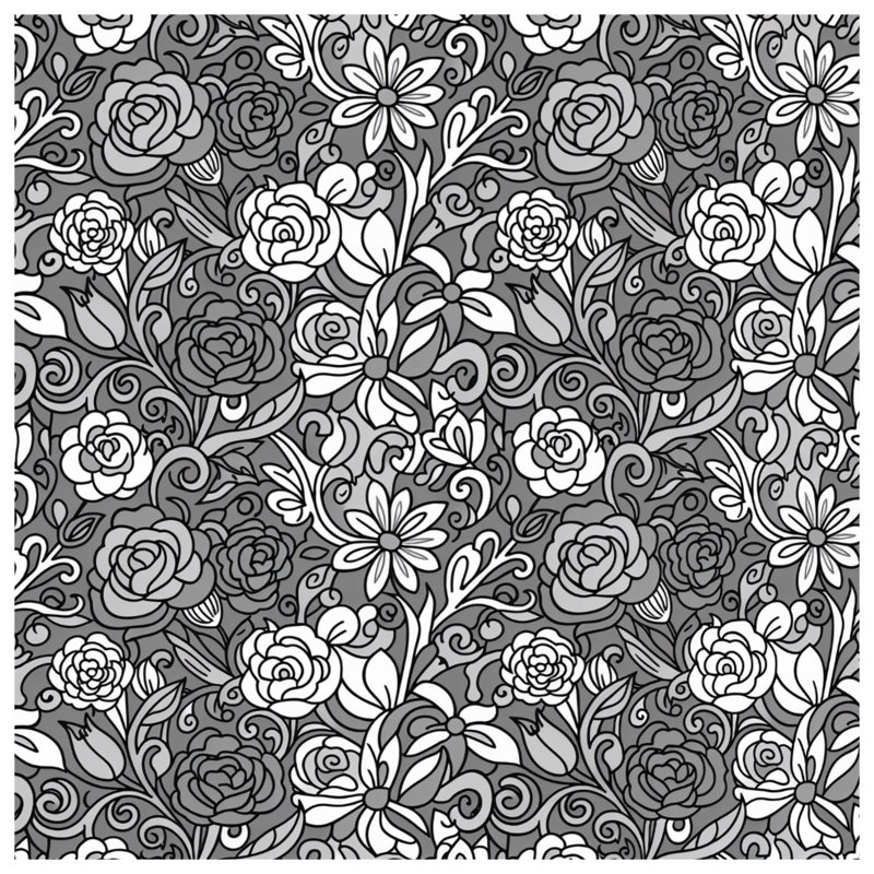 Black Floral Quilted Thin Bedspread, King