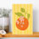 «Hello Orange Playful Vibrant Whimsical Flower Fruit», art mural