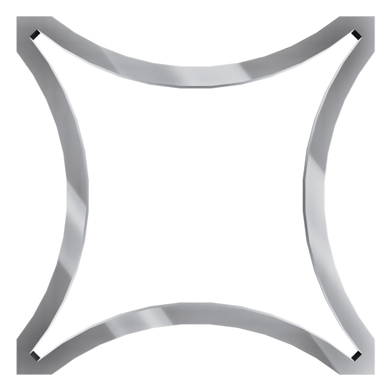 Très petits panneaux muraux décoratifs en acrylique lille, l 7 3/8 po x H 7 3/8 po x T 1/8 po, miroir argenté, Argent argent