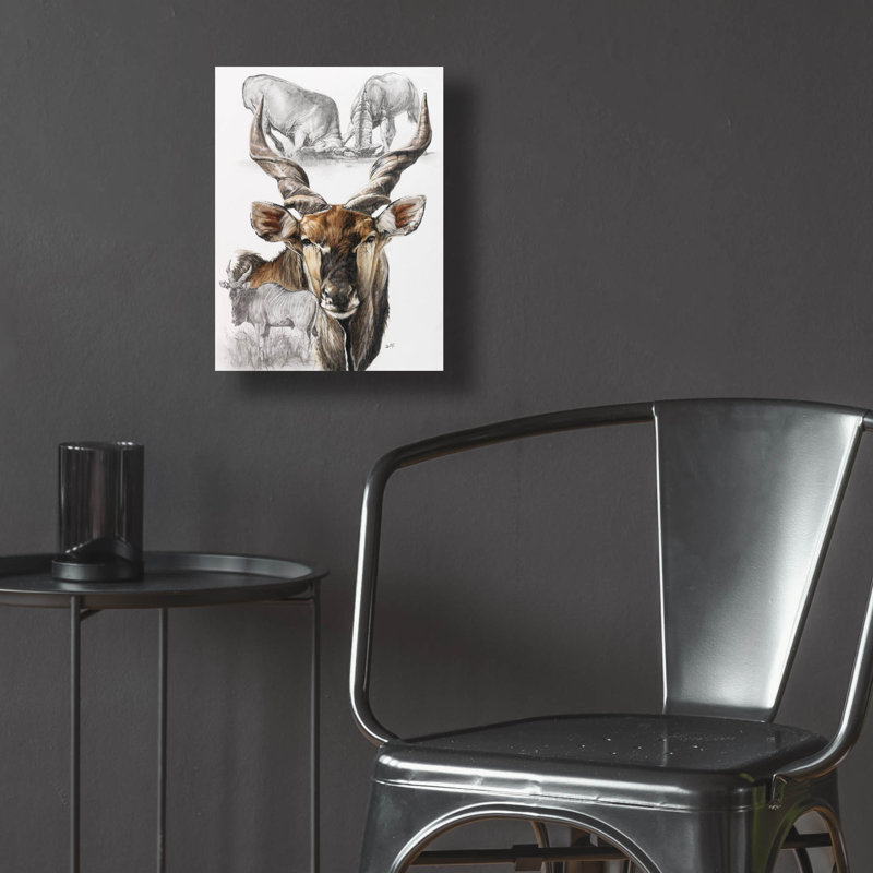 " Giant Eland " by Barbara Keith, 16" H x 12" W x 0.13" D