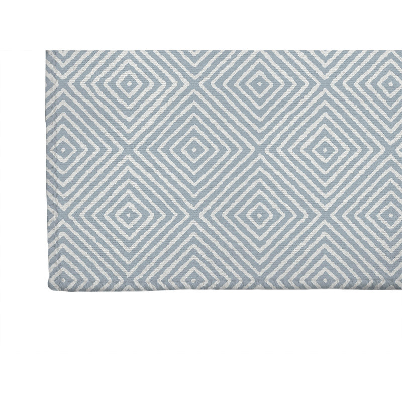 Ikat Spray Non-Slip Outdoor Rug, Runner 2'6" x 8'