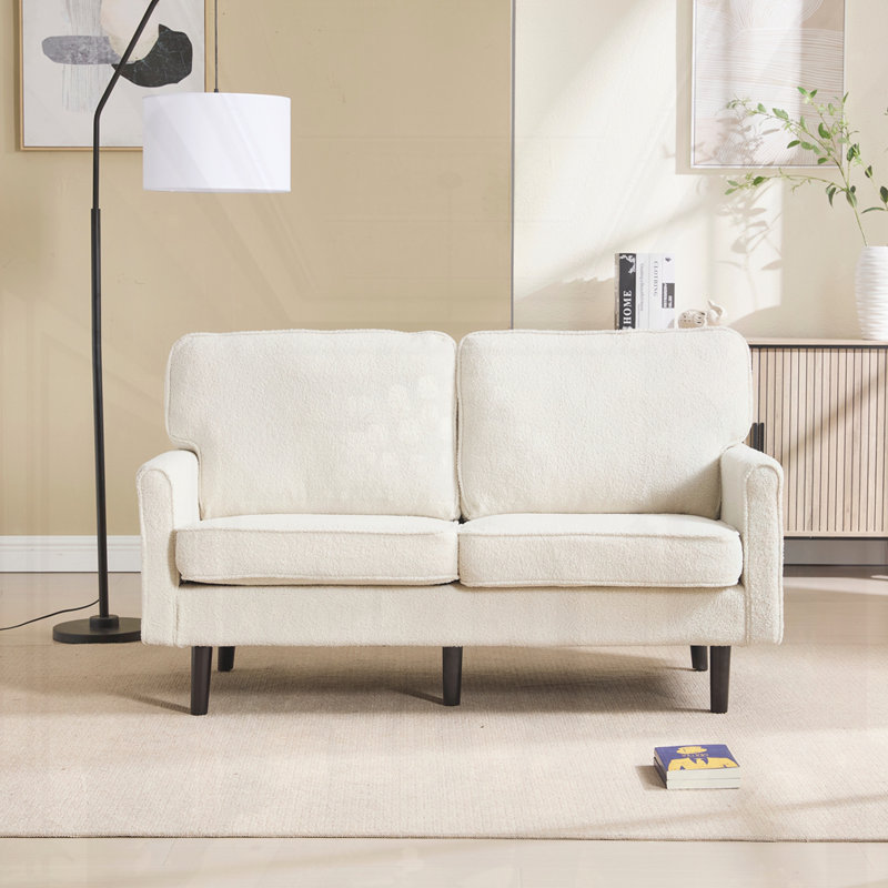 Causeuse moderne Mid-Century, Beige