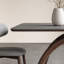 Table de salle à manger Nordic Modern, bois de frêne blanc et roche mate-109470025