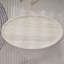 Table basse moderne ovale, finition pierre beige clair pour le salon