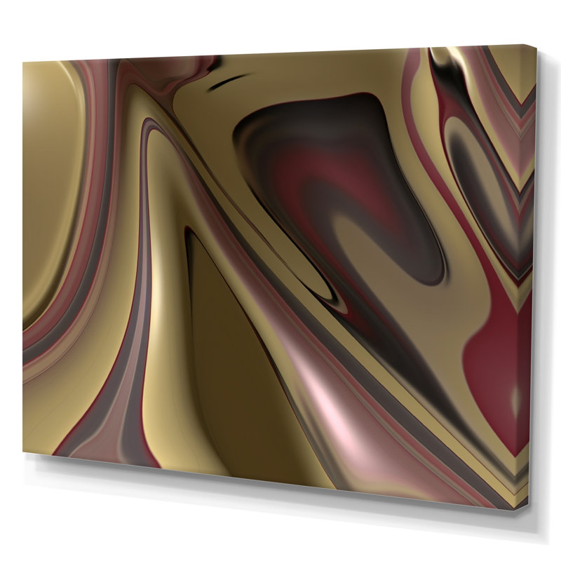Fractal liquide Art Fusion - impressions abstraites d'art mural, H 34 po x l 44 po x P 1,5 po, Toile tendue