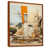 Toile avec cadre flottant brun