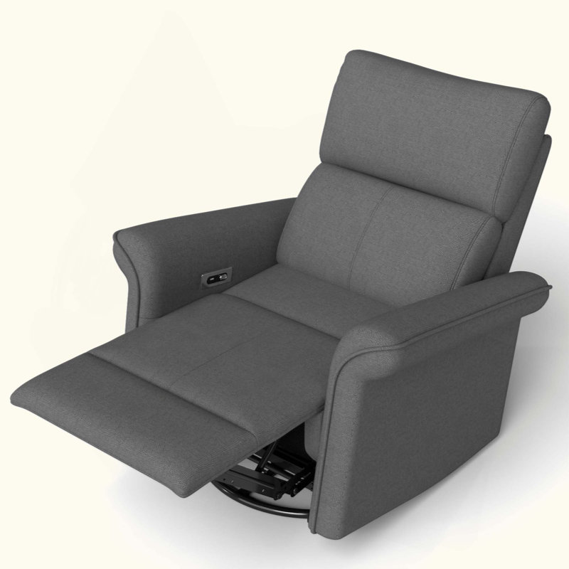 270° Power Swivel Rocker Recliner Chair For Adult,Rocking Glider Nursery Recliner For Small Spaces,Fabric Rocking Chair For Nursery,Single Sofa Recliner For Home Theater Living Room Bedroom