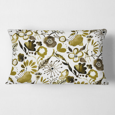 Housse et insert de coussin rectangulaire Vibrant Abundance of Wildflowers II