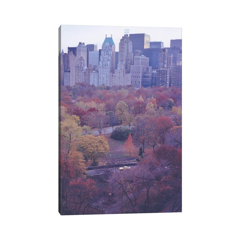 Muted Autumn Central Park NYC 1978 by Ruth Orkin - Wrapped Canvas Print