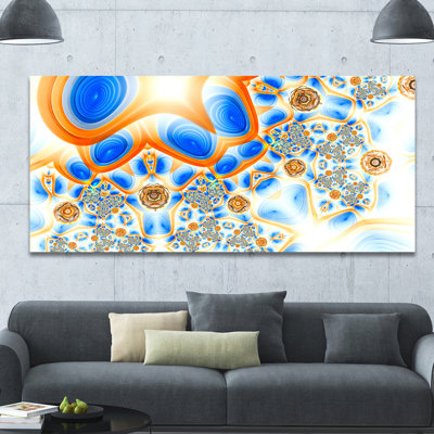 " Yellow Blue Exotic Pattern "