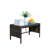 Outdoor Patio Furniture 1 Coffee Table With Clear Tempered Glass