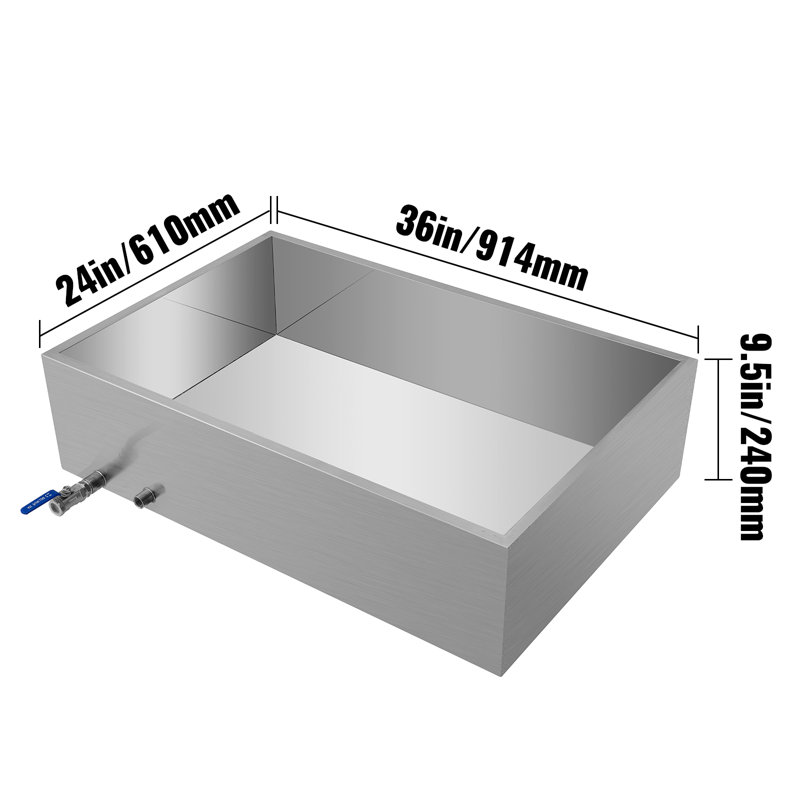 Évaporateur à sirop d'érable en acier inoxydable 36 po x 24 po x 9,5 po