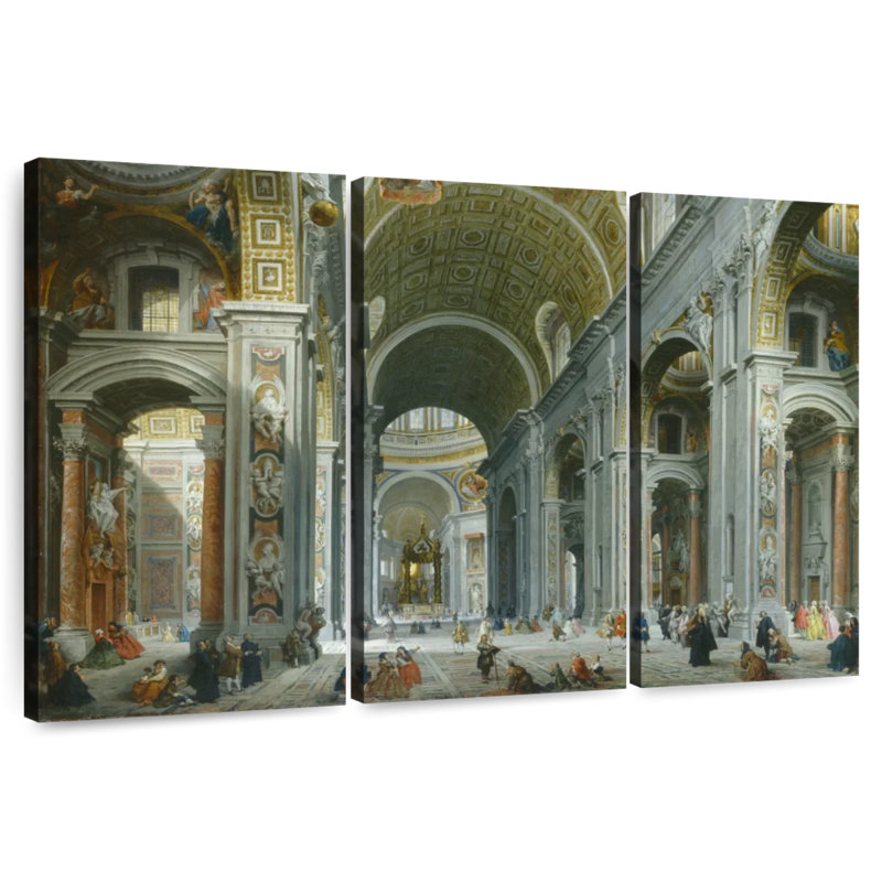 Interior Of Saint Peter's, 20" H x 33" W