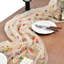 Table Runner - Champagne - 10-Foot Embroidered Daisy Tulle Runner For Spring/Summer, Seasonal Home And Party Table Décor