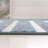 Aleighana High-Low MidCentury Modern Arch Stripe Two-Tone Navy/Cream Indoor/Outdoor Rug-2026780404
