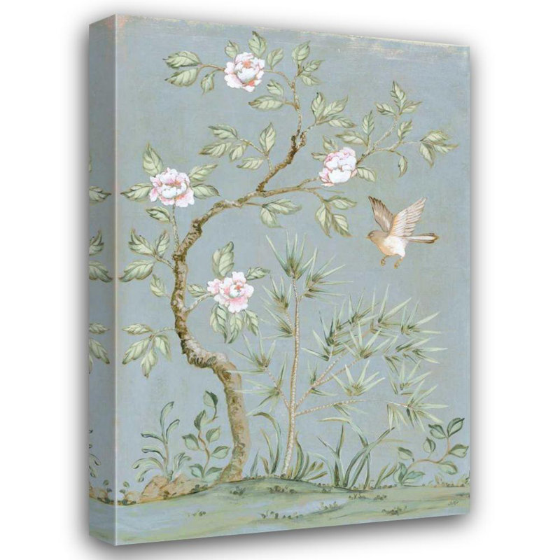Winston Porter Purinton, art sur toile tendue de la galerie Julia: Spring Mural II - bleu, H 24 po x l 17 po