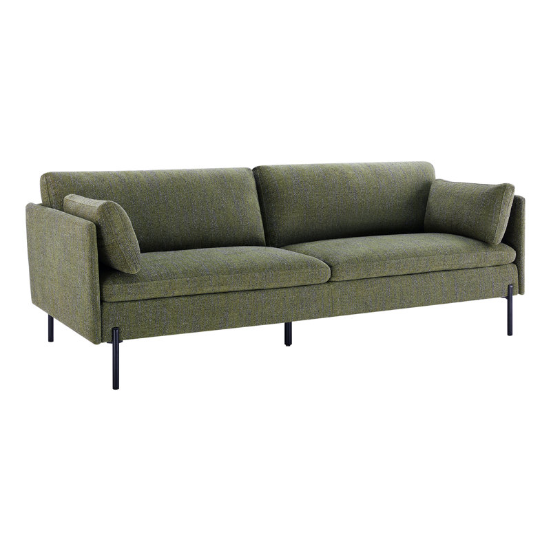 Canapé rembourré 81 po Moab, Chenille vert forêt doux