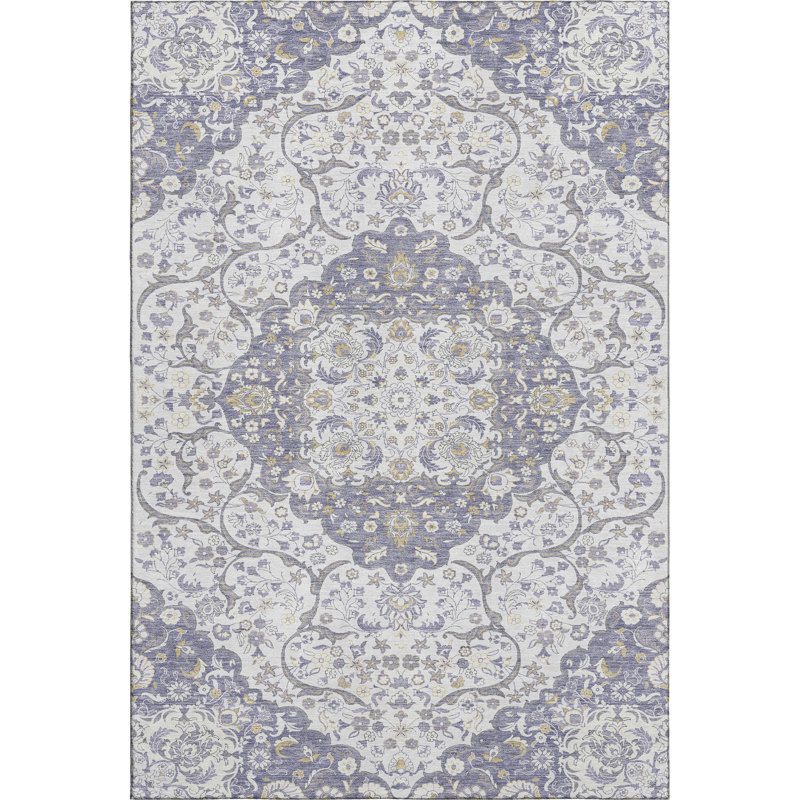 Premium Machine Washable Varasteh AMF1677 Medallion Rug, Rectangle 8' x 10'