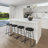72" Modern Style Laminate Kitchen Islands With Ample Storage Space White