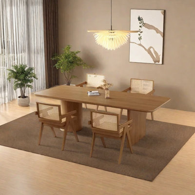 All solid wood ash dining table set