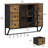Bathroom Wall Cabinet with 5 Hooks and Towel Bar