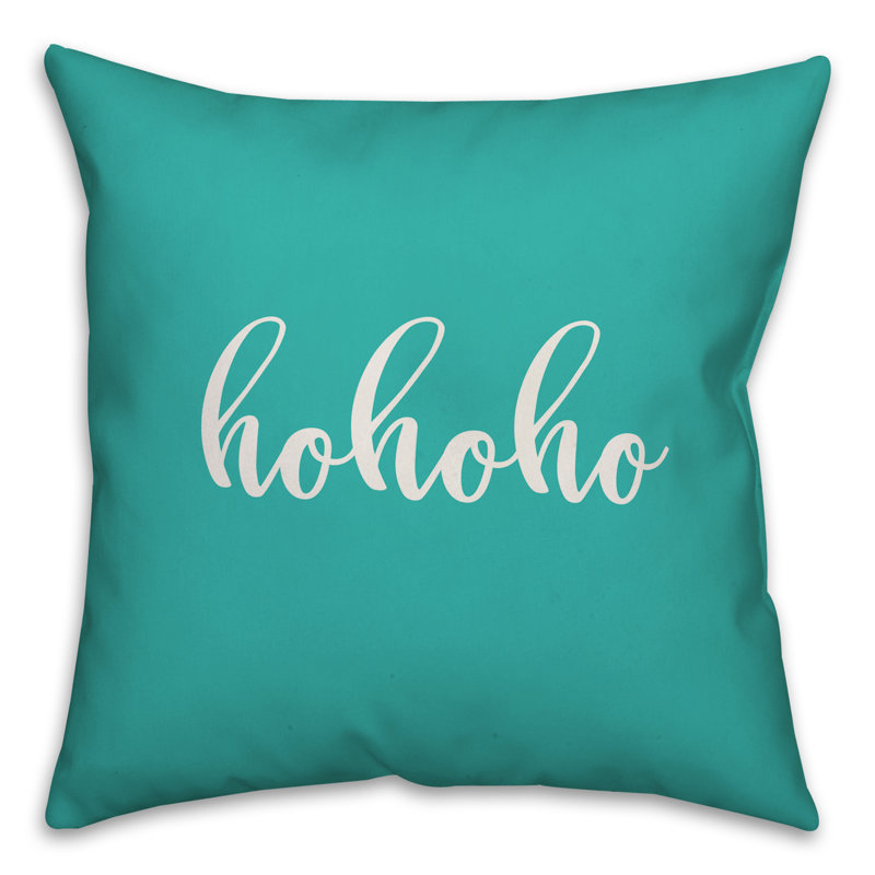  Coussin Hohoho, Bleu sarcelle, Coussin décoratif