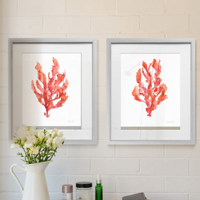 " Coral Kelp I-Framed 2 Piece Set - Black " 2 - Pieces