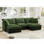 Canapé modulaire à assise profonde en U avec housse à glissière, canapé 3 places avec bordures françaises avec plusieurs grands coussins, canapé modulaire à assise profonde modulaire et confortable pour salon, appartement, chenille-2082791885-2082791886