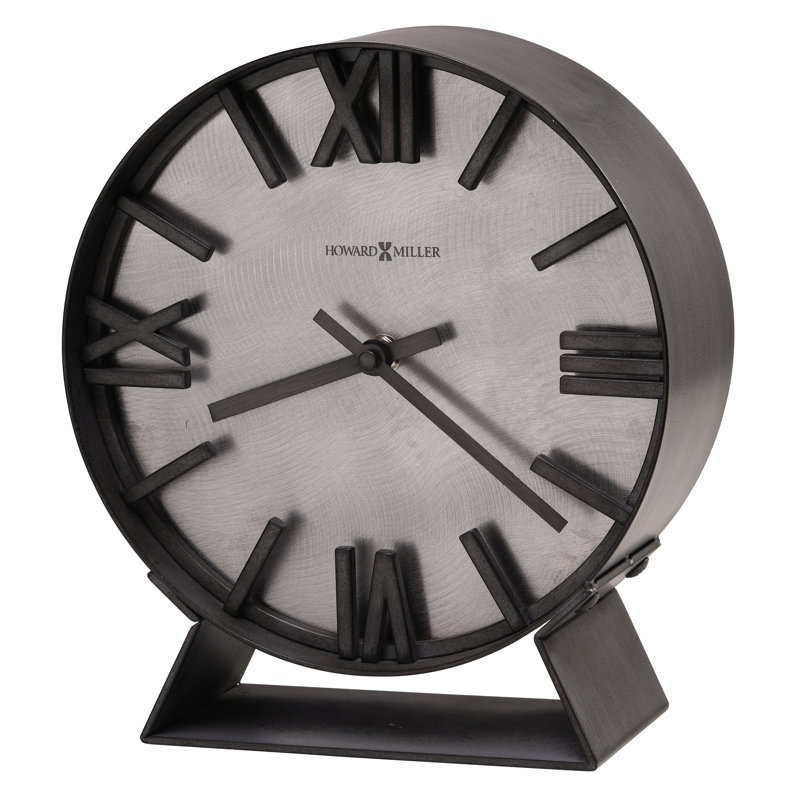 Roman Numeral Metal Quartz Movement / Crystal Tabletop Clock in Metal