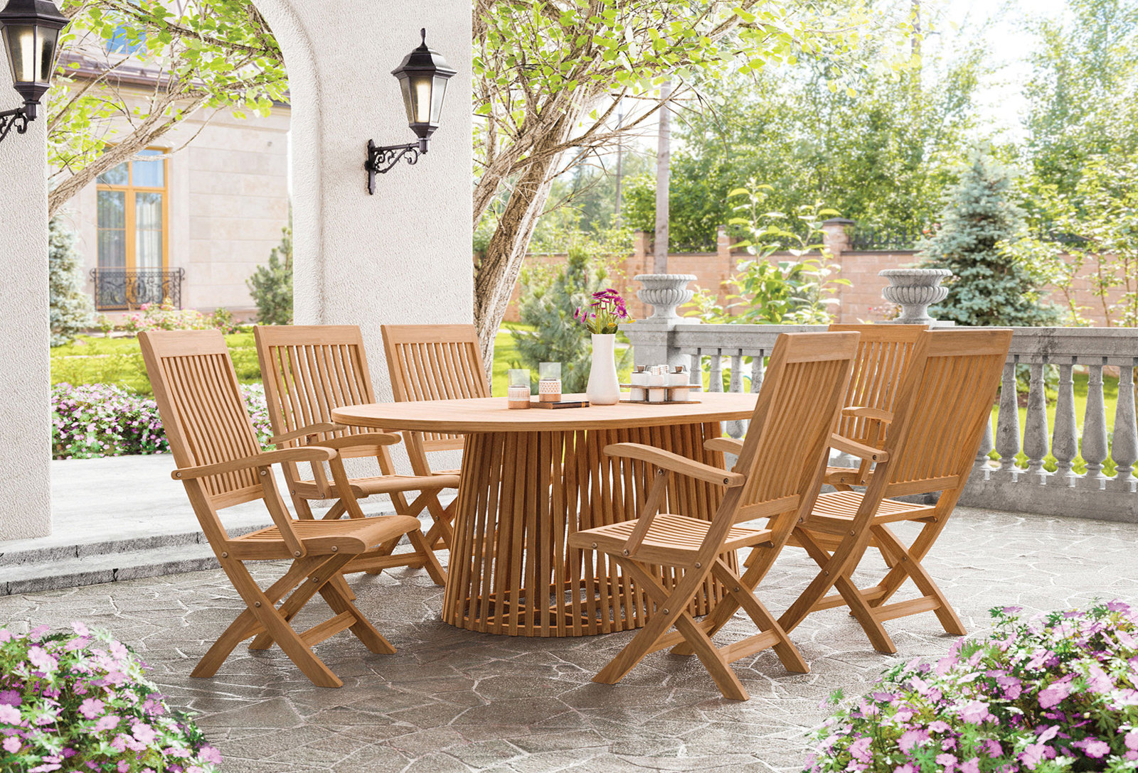 78" Teak Patio Dining Table