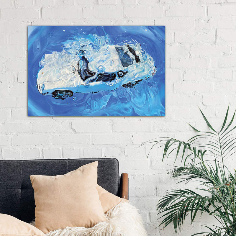 «Cobalt» par Marcello Petisci - reproduction d'art, H 26 po x l 40 po x 1,5 po, Toile tendue
