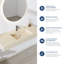 Lavabo de salle de bain à fixation murale 47 po avec trou pour robinet en café au lait 47 po