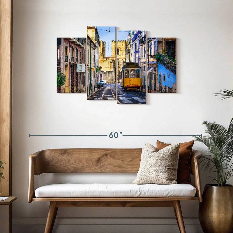 Sireci Yellow Lisbon Tram, 27" H x 43" W