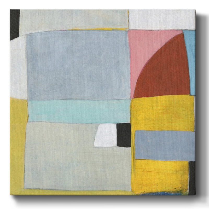 Méditerranée, toile abstraite I-Gallery, H 40 po x l 40 po